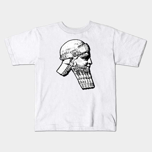 Assyrian King Kids T-Shirt by doniainart